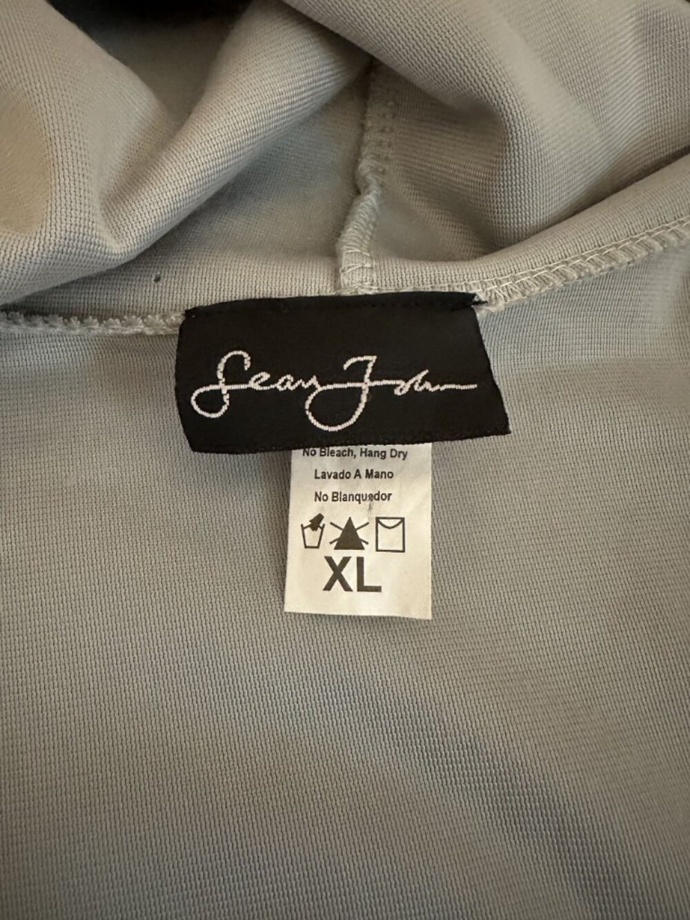 Gray Velour Hoodie & Jogger Set With Drawstring & Embroidered Logo (Sean Jean) - Picture 3 of 11